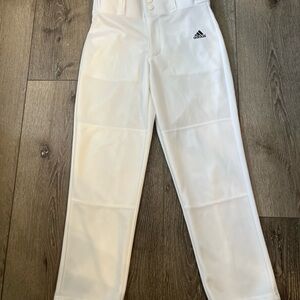Youth Baseball Softball Loose Pants White Double Knee Adidas Small 9-10Y